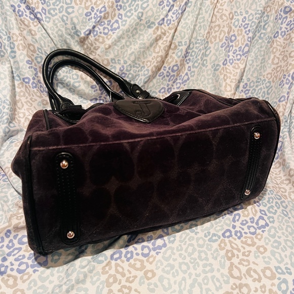 SOLD Vintage Black Juicy Couture Purse Mini Tote Bag Daydreamer Heart Y2K - Picture 6 of 10